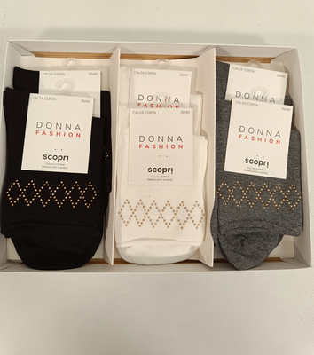 KURZE DAMENSOCKEN MIT BLITZ Tellini S.R.L. Großhandelskleidung